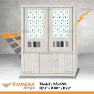 EUREKA 5ft Wardrobe Cabinet 2 Sliding Door/ Almari Baju SY888 (Deliver &amp; Installation Klang Valley) LHL