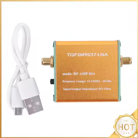 100kHz-6GHz Wideband Signal Amplifier 1.95GHz 20dB High Gain Low Noise LNA Radio Signal Booster for 