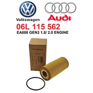 06L115562 OIL FILTER VOLKSWAGEN AUDI EA888 GEN3 GOLF MK7 PASSAT B8/ AUDI A3 A4 A5 Q5 TT 06L 115 562