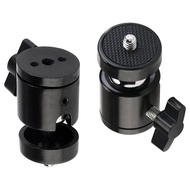 Universal 1/4" Swivel Mini Ball Head Screw Tripod Mount（2 Pack）, 360 Degree Rotating Mount Base Adapter for DSLR Cameras HTC Vive Tripods Monopods Camcorder Light Stand