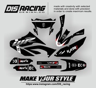 DECAL STICKER Yamaha WR 155 Full Body  HITAM MERAH Supermoto Dan Motocross TERBARU