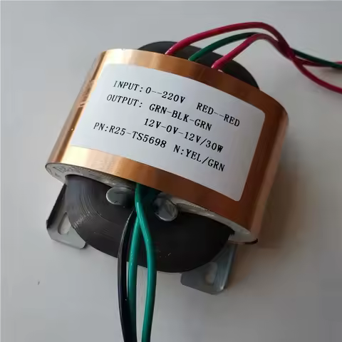 R Core Transformer 30W Dual 12V 15V 18V 24V R25 Transformers 220V To 12V-0-12V Custom Copper Shield