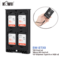 KIWIFOTOS SD Memory Card Case Storage Box For Icro SD CF EXpress Type A CF EXpress Type B XQD Cards 