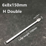 【Worth-Buy】 1pcs Total length 150mm Type A C D F G H L 6x8x150mm 6x10x150mm Tungsten Carbide Burr 6m