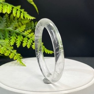 精美 白水晶手鐲 57MM 冰透閃片石英手環 能量凈化放大情緒調節