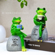Frog Resin Statue Decoration Garden Decoration Courtyard Gardening Decoration Balcony Creative Deskt