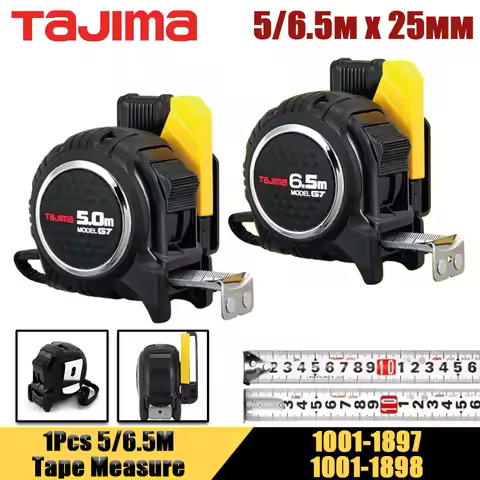 TAJIMA 1Pc 5/6.5M High Precision Wear Resistant Construction Tape Measure Retractable Self-Locking10