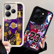 N1 Basketball star Silicone black white Casing for Infinix HOT 40i 30 40 30i Play Smart 9 8 Pro Case