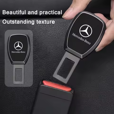 Car Logo Seat Belt Extension Plug Converter Accessories For Mercedes Benz AMG W203 W204 W205 W209 W2