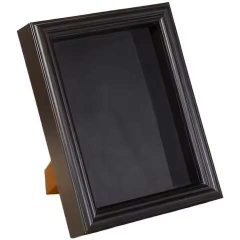 2PC Butterfly Display Frame with Glass Panel Hollow 2CM Depth Black White MDF 10.2 x 15.3cm Minimali