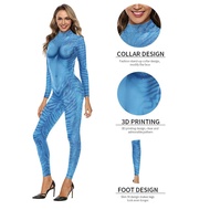 Movie Avatar The Way Of Water Alien Cosplay 3D Jumpsuit Women Men Avatar Cosplay Costume Halloween Z