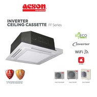 Acson Ceiling Cassette Inverter  Aircond Built-In WiFi R32 Airconditioner A3CKY-FF 2.0HP-5.0HP