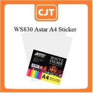 WS830 Astar A4 Sticker, A4, White / FS850-Y  Astar A4 Sticker, Fluorescent Yellow, A4