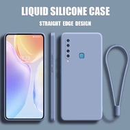 เคส Samsung A9 2018 case เคสกันกระแทกซิลิโคนเหลวแบบเต็มรูปแบบต้นฉบับสี่เหลี่ยมจัตุรัสตัวป้องกันกล้อง