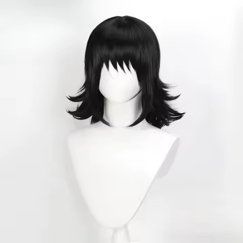 Makomo Cosplay Synthetic Short Straight Anime Coser Cute Girl Heat Resistant Fiber Wig Halloween Par