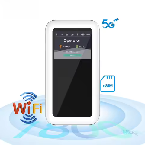 KuWFi M46-e AX1800 5G E-Sim Portable Router 1800 Mbps Speed High Performance Mobile 4500 Mah Battery