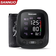 Sinocare Blood Pressure Monitor Adjustable Upper Arm Cuff Medical Health Device Heart Rate Pulse Meter Voice Large LED Display