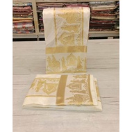 PALAKKU DESIGN BIG BORDER (8 X 4) PREMIUM QUALITY PURE SILK VESHTI (DHOTI) WITH THUNDU FOR MEN'S