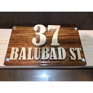 Address Plate - Narra and Pine wood