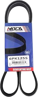 MOCA 6PK1255 EPDM Serpentine Belt Compatible with 2017-2019 for Hyundai Elantra 1.6L, 2009-2017 for 