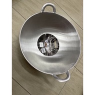 Wok PREMIUM Aluminum DOUBLE HANDLE WOK Cauldron TAIWAN Fried Cauldron Chinese Aluminum POLISH ZIRAFA