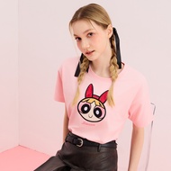 CACO-Flower Big Face Patch Short Top-Women [J2PG001]