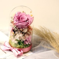【竒植花物】乾燥花 玻璃罩 乾燥花 永生花 婚禮小物 畢業禮物