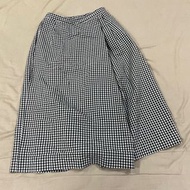 ｜muji 泡泡紗格紋褲裙｜
