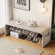 Entryway Long Bench Bedroom Cream High-End Feel Shoe Changing Bench Bedside Manufacturer Supply Styl