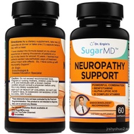SugarMD Neuropathy Support Supplement – 60 Nerve Supplement Capsules with Alpha Lipoic Acid, Benfoti