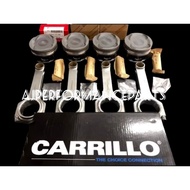 SET COMBO MITSUBISHI 4G63T EVO123 TOYOTA 2JZ PISTON & CARRILLO H-BEAM CONROD