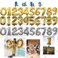 - Taiwan/16 Inch/32 Inch/40 Inch/Number Balloon/Golden Number/Birthday Balloon/Balloon/Arrangement/S