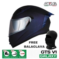 Gille 135 GTS SERIES V1 Galaxy Full Face Dual Visor Motorcycle Helmet with Free Iridium Lens size M to XXL