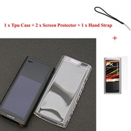 TPU Case Cover with Films Hand Strap for Sony Walkman NW-ZX300 NW-ZX300A NW ZX300 ZX300S 16gb 32gb 6