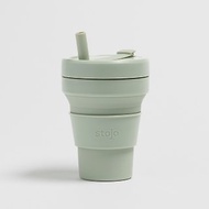 Stojo - 環保高耐熱矽膠摺疊杯16oz - 草綠色
