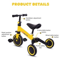 Jollybee Children's Multifunction Tricycle (3 Wheels) 3-in-1 Scooter Balance Adjustable Bike Ride No