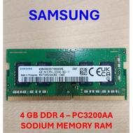 SAMSUNG 4GB 1Rx16 PC4-3200AA SODIMM Laptop RAM ( SAMSUNG M471A5244CB0 )  - USED UNIT LIKE NEW