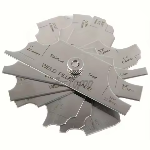 1 Set Welding Gauge MG-11 Welding Fillet Gage Inspection Welding Gauge Soldering Ruler (Metric&Stand
