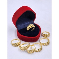 D2 Gold Stamping Sand Ring 916 916 Gold Bajet