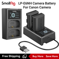 SmallRig LP-E6NH Rechargeable Batteries 2040mAh with USB Battery Charger for Canon LP-E6NH Battery for Canon R5 R6 R6 Mark II R7 5D IV/III/II 6D 6D II 7D 7D II 60D 70D 80D 90D 3821