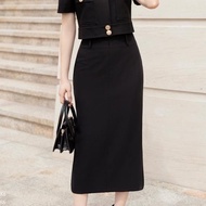 Chân váy cạp liền đỉa cạp xẻ sau chất liệu lụa kaki cao cấp  Tiin Store - CHD286