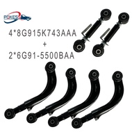 2 PCS 6G91-5500BAA + 4 PCS 8G915K743AAA POKESS Adjustable Rear Suspension Tie Bar Link Control Arm f