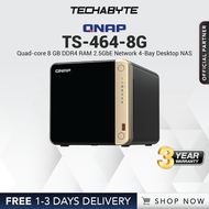 QNAP TS-464-8G | Quad-core | 8 GB DDR4 RAM | 2.5GbE Network | 4-Bay Desktop NAS