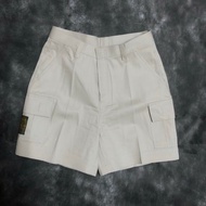 Cargo Shorts (Mechanic Style) 6 Pockets: Cream