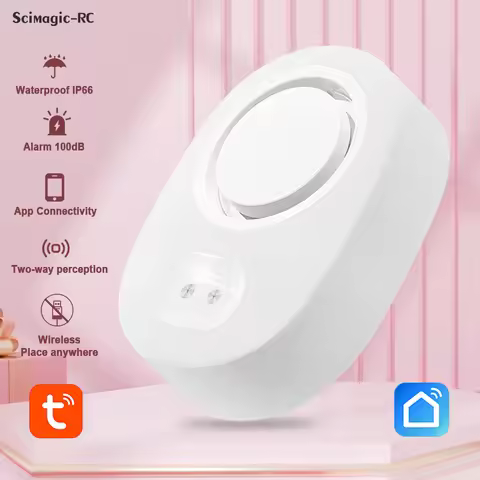 Tuya 2 Versions Smart Leak Water Alarm Detector App Remote Monitoring Available Smart Life APP Easy 