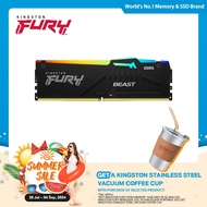 Kingston FURY Beast RGB 32GB 6000MT/s DDR5 CL30 DIMM Desktop Memory (KF560C30BBA-32GB)