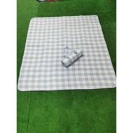 picnic mat tikar picnic Kilang langsung luar TCM biru grid kain akrilik kain perkelahan tikar perkel