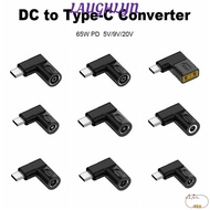 LAUGHLYN Power Adapter USB C Connector Durable 5v 9v 12v PD 65W for //