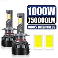 Tiga Tiub Tembaga Kuasa Tinggi LED Lampu Kereta LED Kereta Bersepadu Lampu LED Kereta H7 H4 H11 Peng