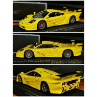 1/43 PALMA43 ixo McLaren F1 gtr longtail longtail Lemon Yellow Alloy Car Model with Outer Paper Box 